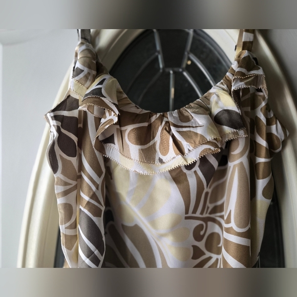 NWT Tommy Bahama 100% Silk Olive Green “Fountainebleau” Midi Dress Size L - Picture 4 of 10